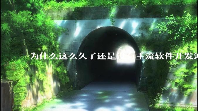为什么这么久了还是没有主流软件开发鸿蒙版？