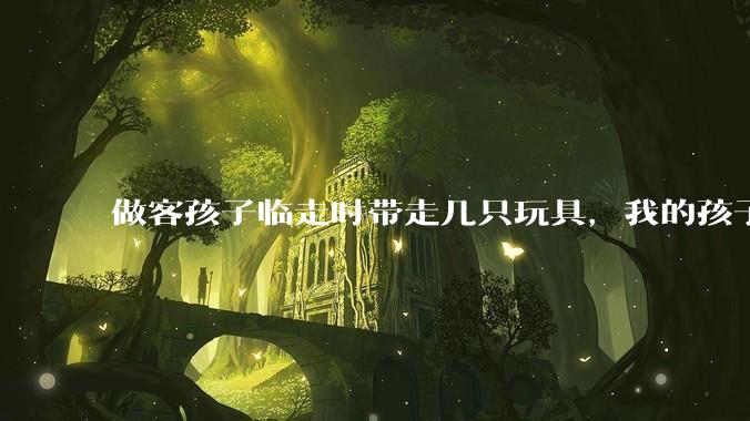 做客孩子临走时带走几只玩具，我的孩子抗拒并一直哭，要怎么开导？